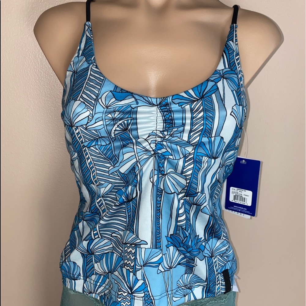 🆕 Reebok Play Dry Athletic Crop Top Blue Teal M L